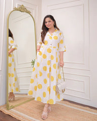 Sunny Dot Delight Shirt Pattern Dress