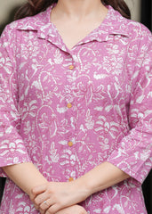 Multy Colore Printed Viscose Rayon Kurta And Pant Set