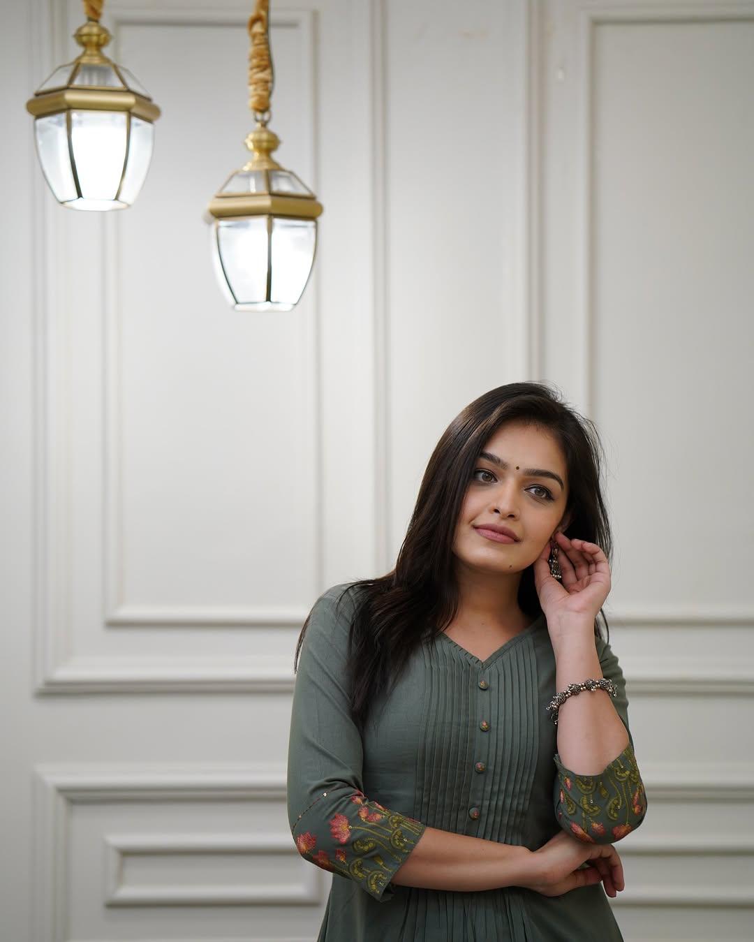 Olive Green Cotton Embroidery Kurta Set