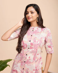 Pink Cotton Print Co-ord Set