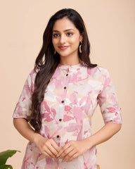 Pink Cotton Print Co-ord Set