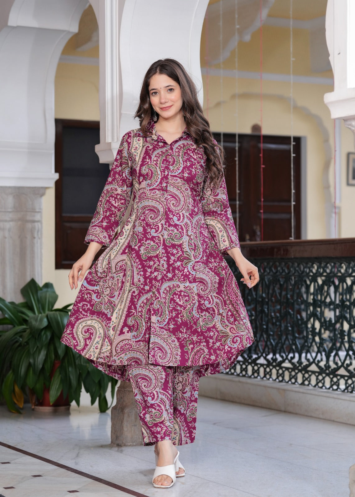 Multy Colore Printed Viscose Rayon Kurta And Pant Set