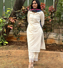 PASOYASTYLE Cotton Kurti Set with Khadi Silk Patola Print Dupatta - pasoya