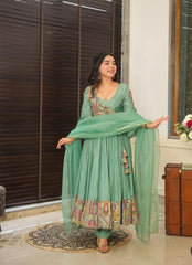 Sequence Work Gown And Dupatta Set - pasoya